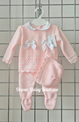 Baby Girls Knitted Trouser Set 0-3mth