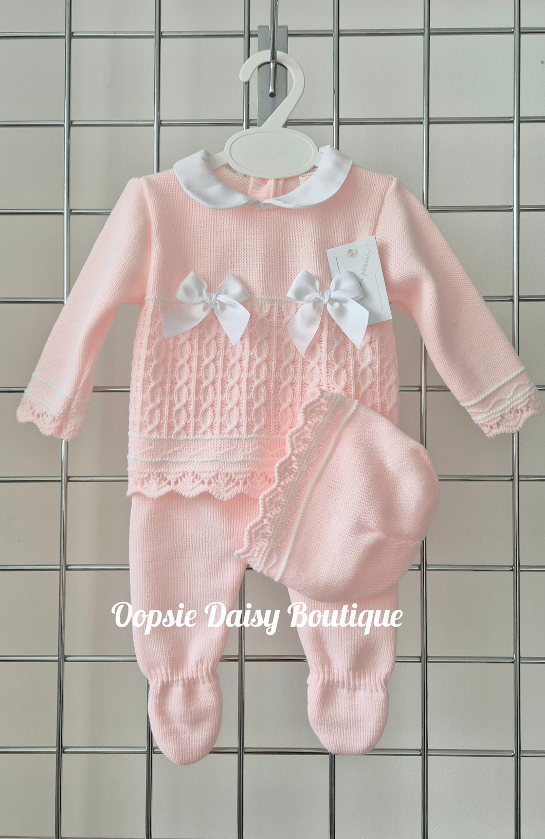 Baby Girls Knitted Trouser Set 0-3mth