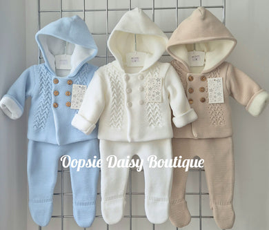 Baby Knitted Trouser Set Pram Suit