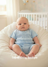 Load image into Gallery viewer, Blue Knitted Shorts Set Dandelion