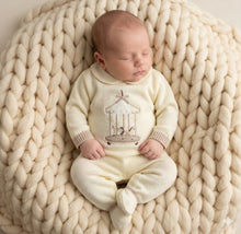 Load image into Gallery viewer, Unisex Knitted Romper Fairground Carousel
