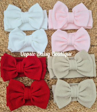 Large Bow Knitted Headband