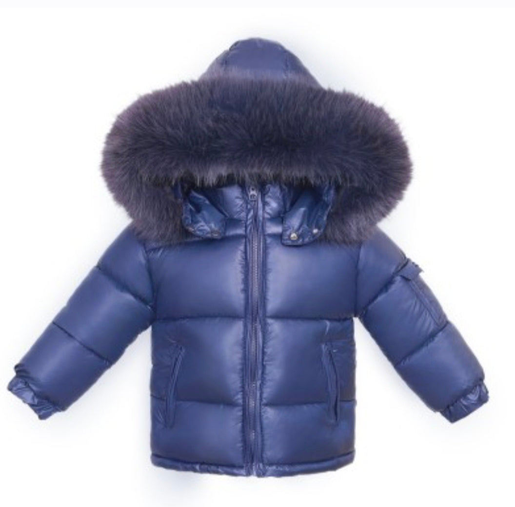 Unisex Navy Puffer Coat