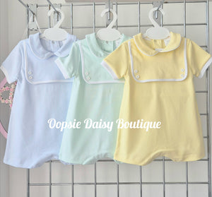 Boys Soft Cotton Shortie Romper