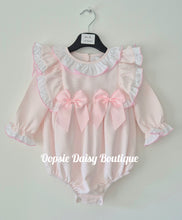 Load image into Gallery viewer, Girls Pretty Pink Waffle Romper
