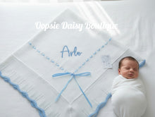 Load image into Gallery viewer, Personalised Baby Shawl, Choose Colour
