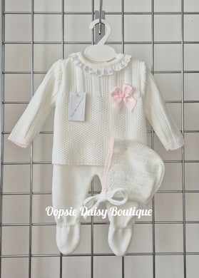 Baby Girls Knitted Trouser Set 0-3mth