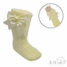 Load image into Gallery viewer, Girls Knee High Large Ribbon Socks