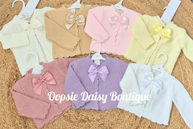Girls Pretty Ribbon Cardigan