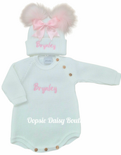 Load image into Gallery viewer, Personalised Romper &amp; Hat Set