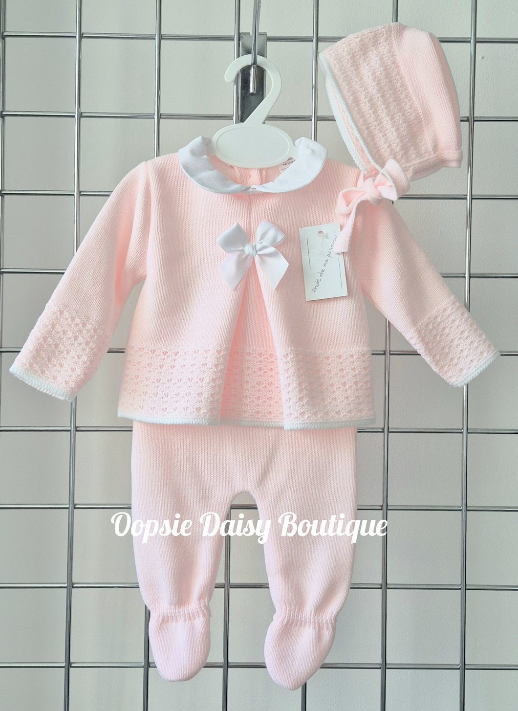 Baby Girls Knitted Trouser Set 0-3mth