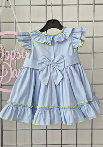 Baby Girls Blue Smocked Dress