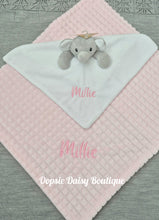 Load image into Gallery viewer, Personalised Pink Blanket &amp; Elephant Comforter Set
