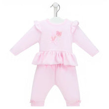 Load image into Gallery viewer, Baby Girk Pink Teddy Trouser Set Dandelion