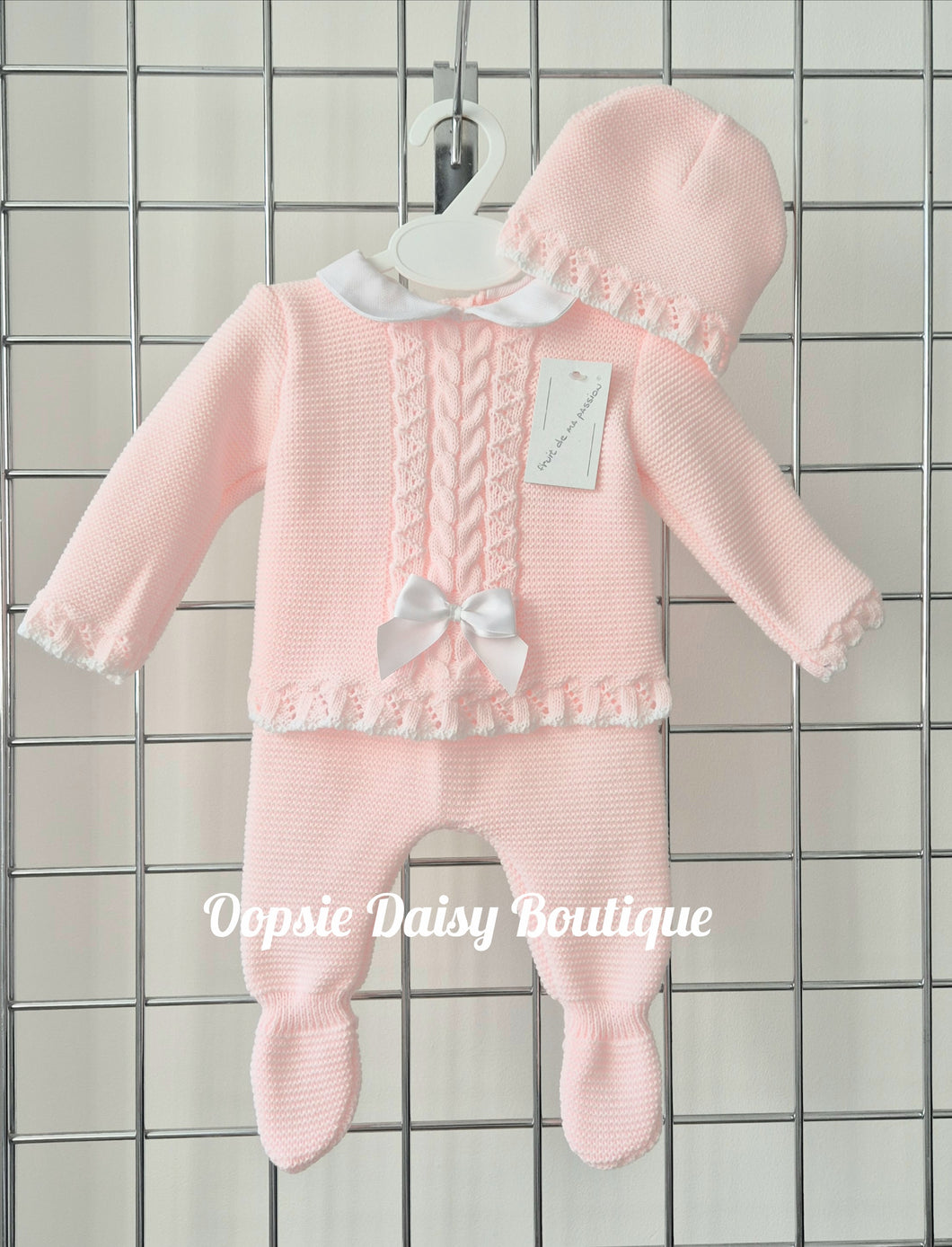 Baby Girls Knitted Trouser Set 0-3mth