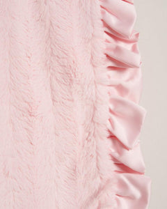 Supersoft Pink Baby Blanket Cosy Fleece Lined