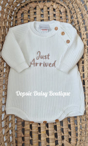 Unisex Just Arrived Personalised Romper