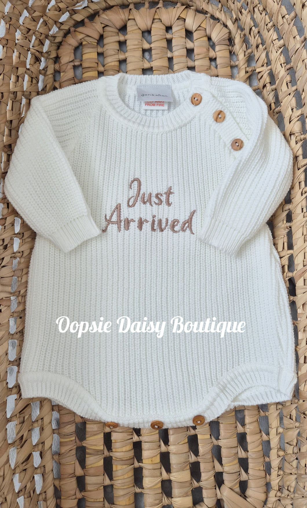 Unisex Just Arrived Personalised Romper