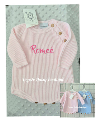Boys & Girls Personalised Knitted Romper