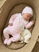 Load image into Gallery viewer, Baby Girls Baby Pink Knitted Trouser Set - Size Newborn