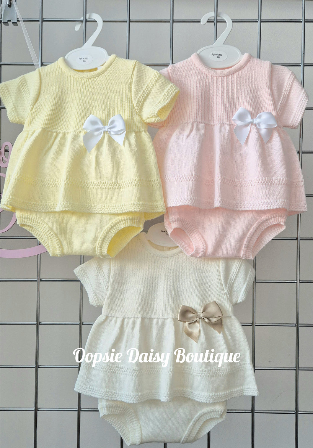 Girls Pretty Knitted Dress Set