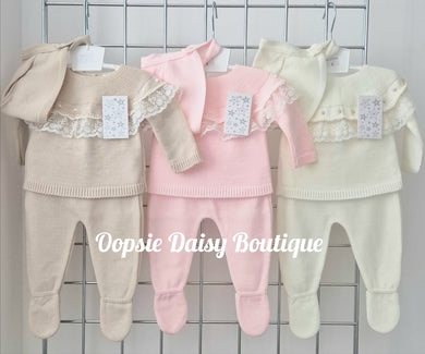 Girls Pretty Knitted 3 Piece Set