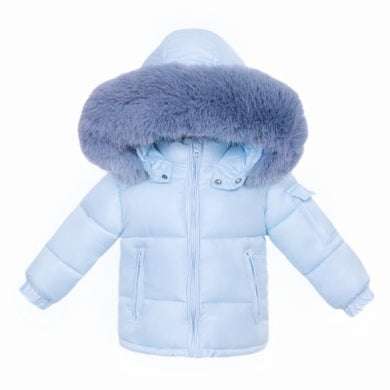 Boys Blue Puffer Coat