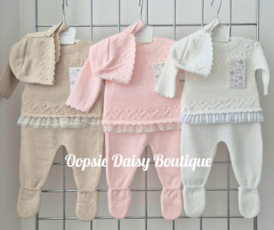 Girls Pretty Knitted 3 Piece Set