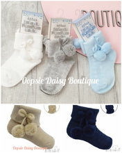 Load image into Gallery viewer, Boys Ankle Pom Pom Socks