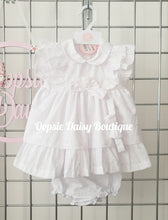 Load image into Gallery viewer, Baby Girls Summer White Broderie Dress Set