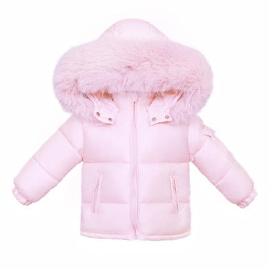 Girls Pink Puffer Coat