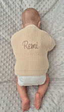 Load image into Gallery viewer, Personalised Baby Cardigan Colour Beige  - Dandelion