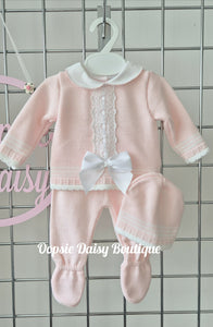 Pink Knitted Set with Hat, Size Newborn