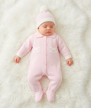 Load image into Gallery viewer, Baby Girls Knitted Rocking Horse Romper &amp; Hat Set