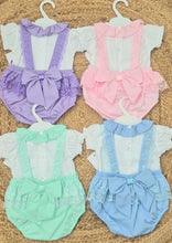 Load image into Gallery viewer, Rose Romper &amp; Blouse Set, Large Bow Back