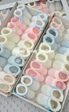 Baby Knitted Spanish Booties Size 0-3mth