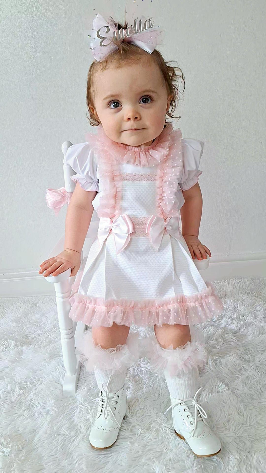 Girls Pretty Waffle Dress Set