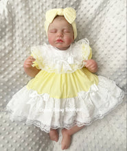 Load image into Gallery viewer, Lemon Pretty Ribbon &amp; Lace Frilly Dress