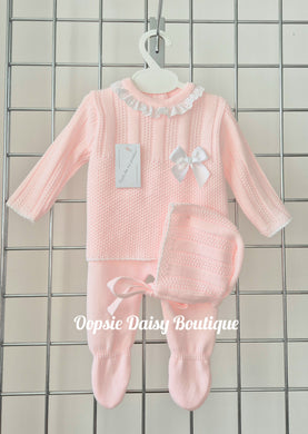 Baby Girls Knitted Trouser Set 0-3mth