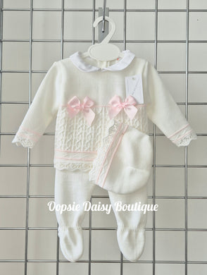 Baby Girls Knitted Trouser Set 0-3mth