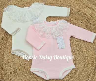 Girls Pretty Knitted Romper