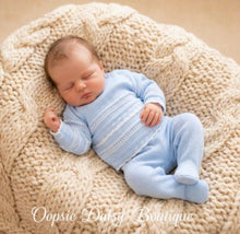 Load image into Gallery viewer, Blue Knitted Trouser Suit Dandelion