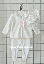 Load image into Gallery viewer, Baby Girls Knitted Trouser Set 0-3mth