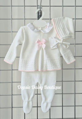 Baby Girls Knitted Trouser Set 0-3mth