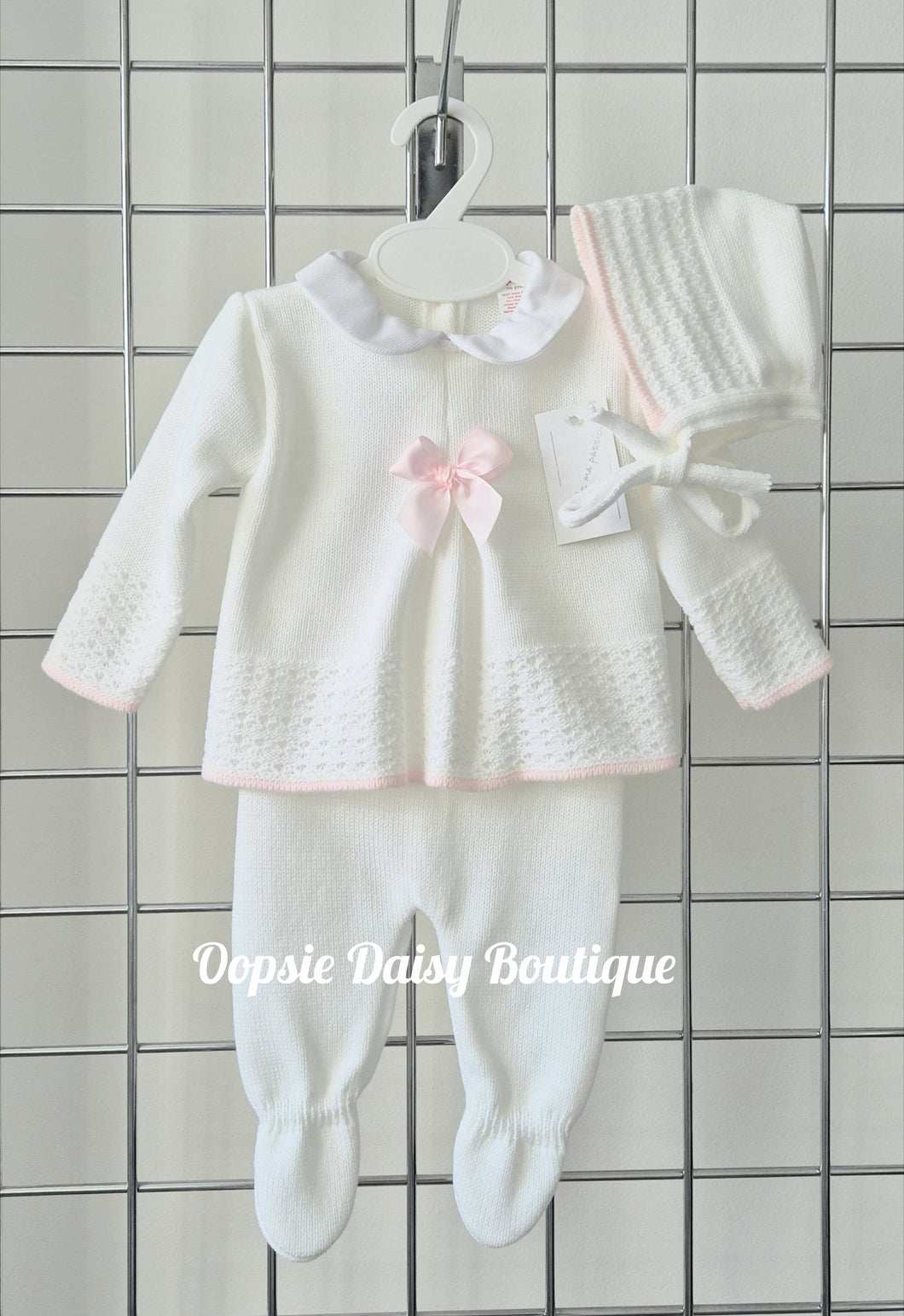 Baby Girls Knitted Trouser Set 0-3mth