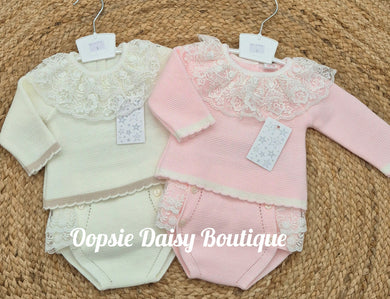 Girls Pretty Knitted Jam Sets