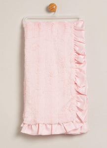 Supersoft Pink Baby Blanket Cosy Fleece Lined