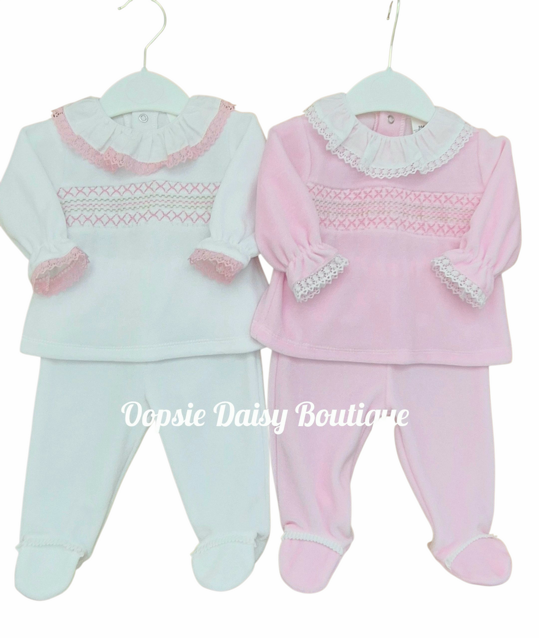 Baby Girls Smocked Trouser Set