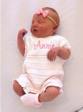Load image into Gallery viewer, Personalised Knitted Romper Dandelion