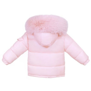 Girls Pink Puffer Coat